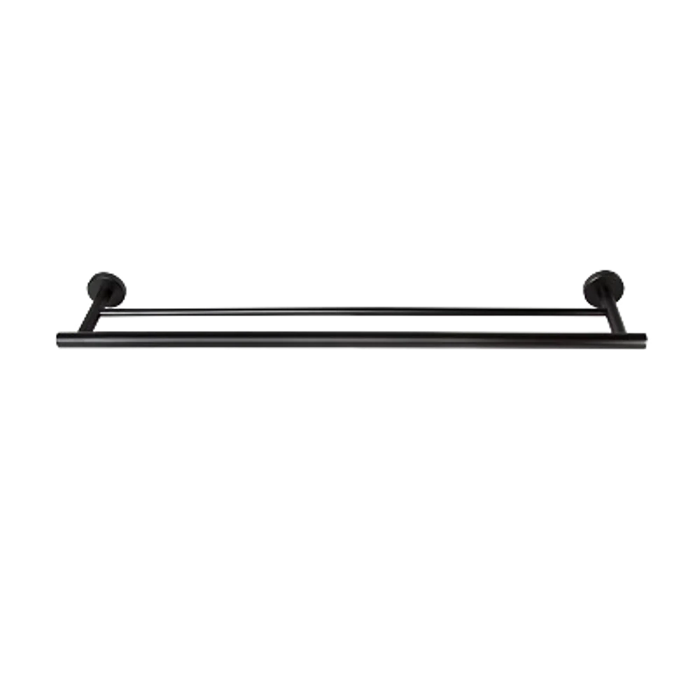 Metlam Double Towel Rail In Designer Black - Image 3