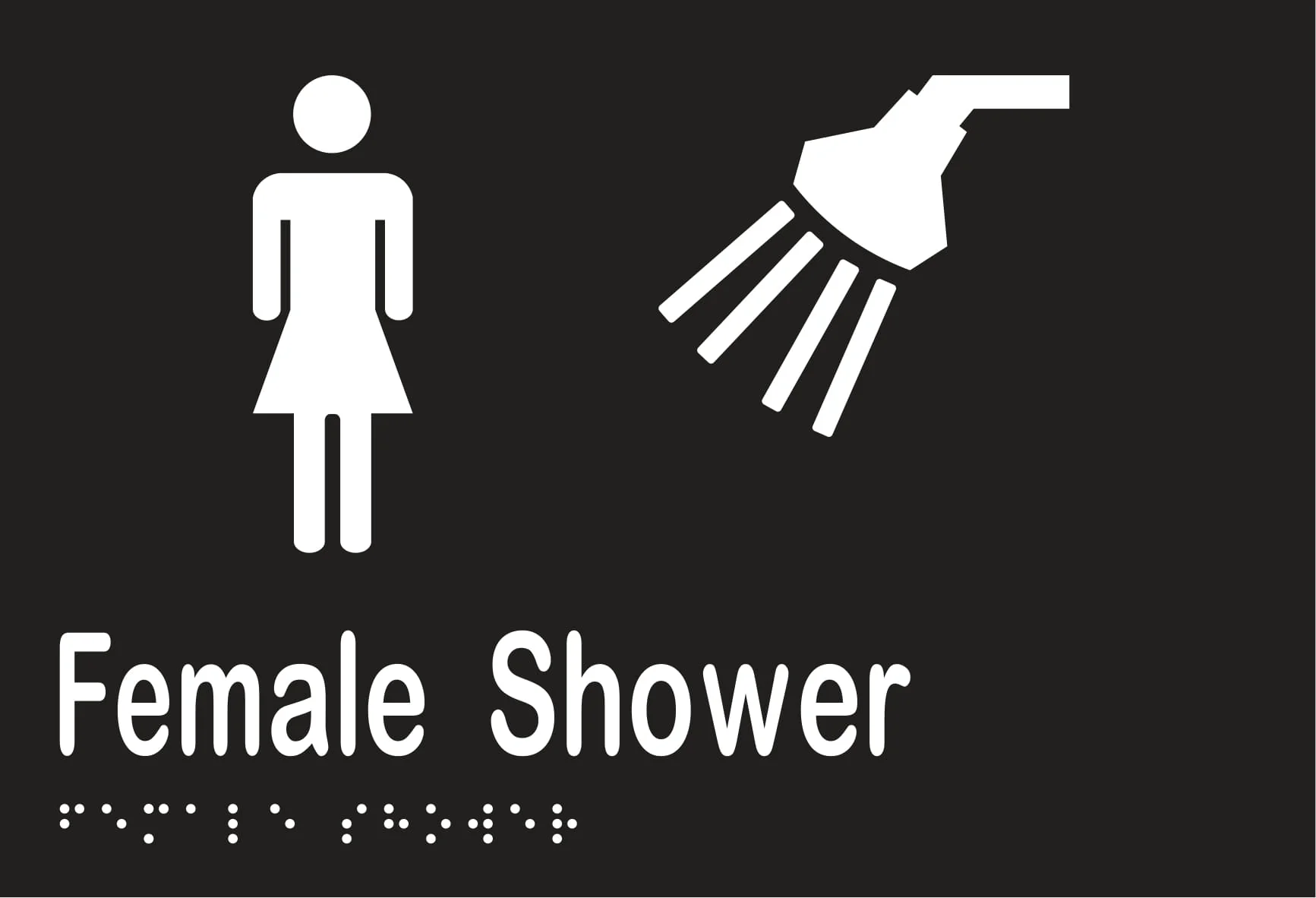 Metlam Female Shower Braille In Designer Black