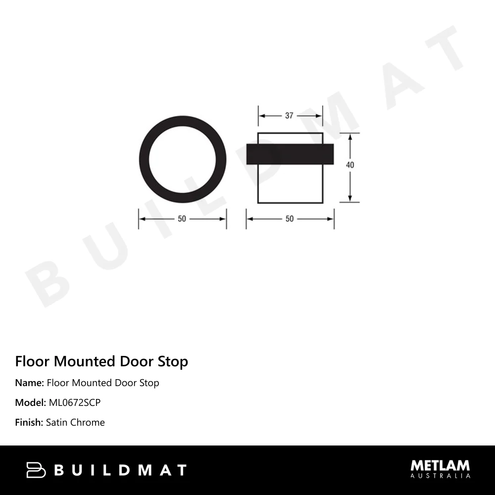 Metlam Floor Mounted Door Stop - Image 4