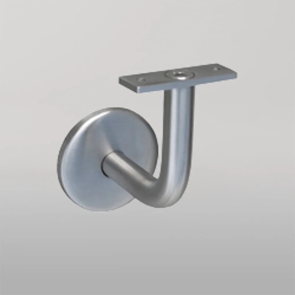 Metlam Hand Rail Bracket Flat Mount In Satin Stainless Steel - Image 2