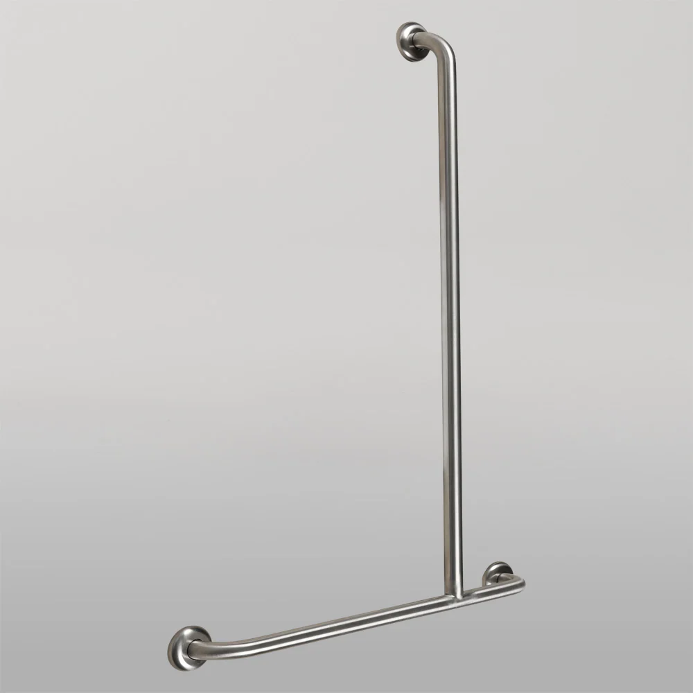 Metlam Offset Flush Mount Shower Grab Rail Right Hand In Satin Stainless Steel - Image 2