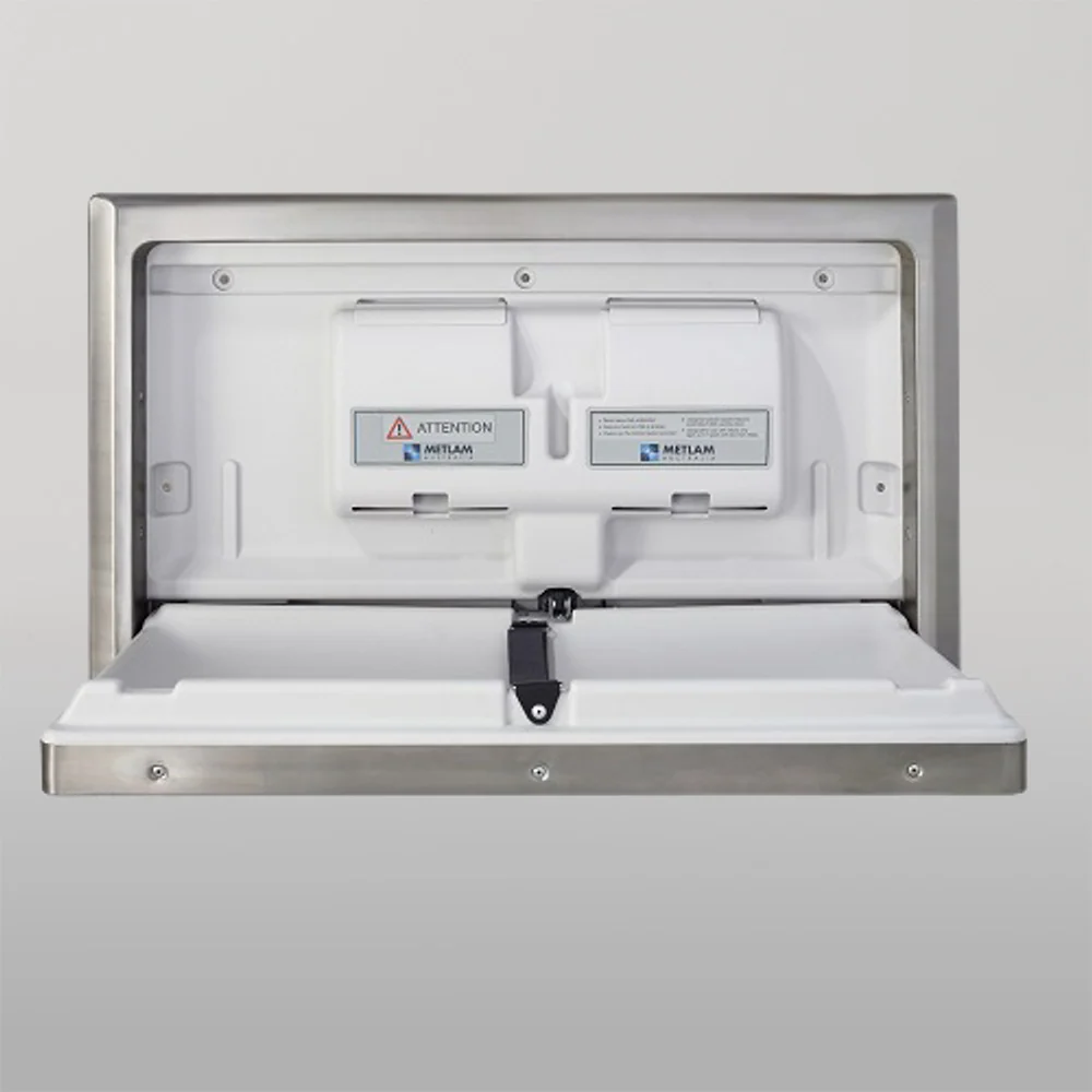 Metlam Recessed Horizontal Baby Change Station In Stainless Steel - Image 2