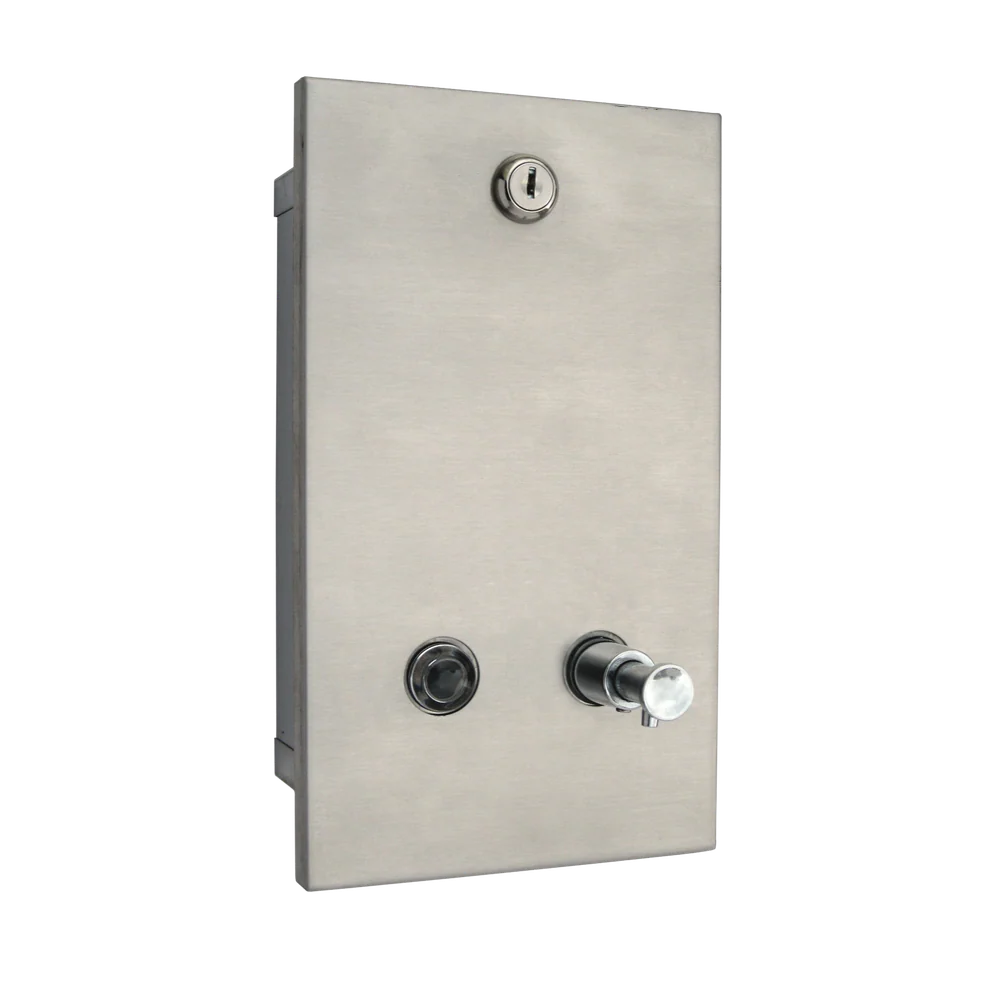 Metlam Recessed Vertical Soap Dispenser In Satin Stainless Steel
