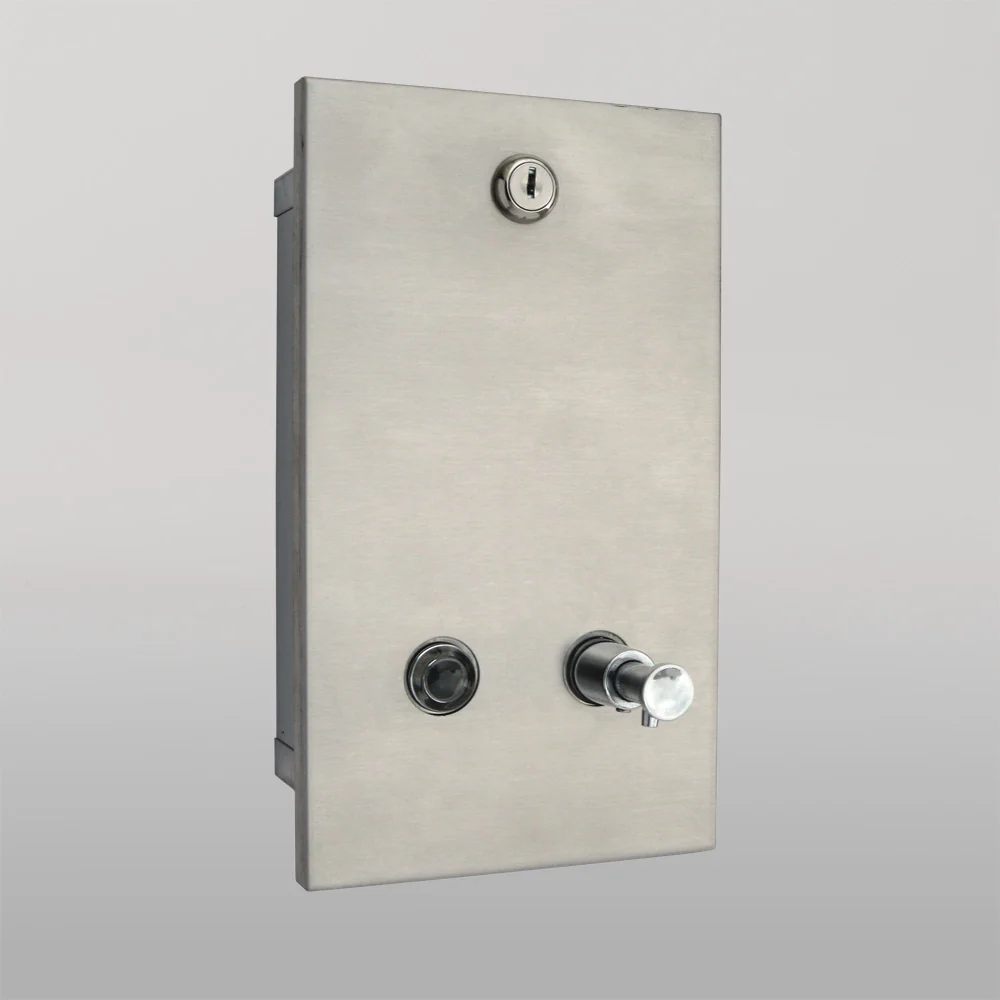 Metlam Recessed Vertical Soap Dispenser In Satin Stainless Steel - Image 2