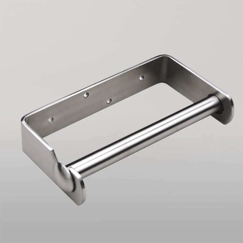 Metlam Single Toilet Roll Holder Visible Fix In Brushed Aluminium - Image 2