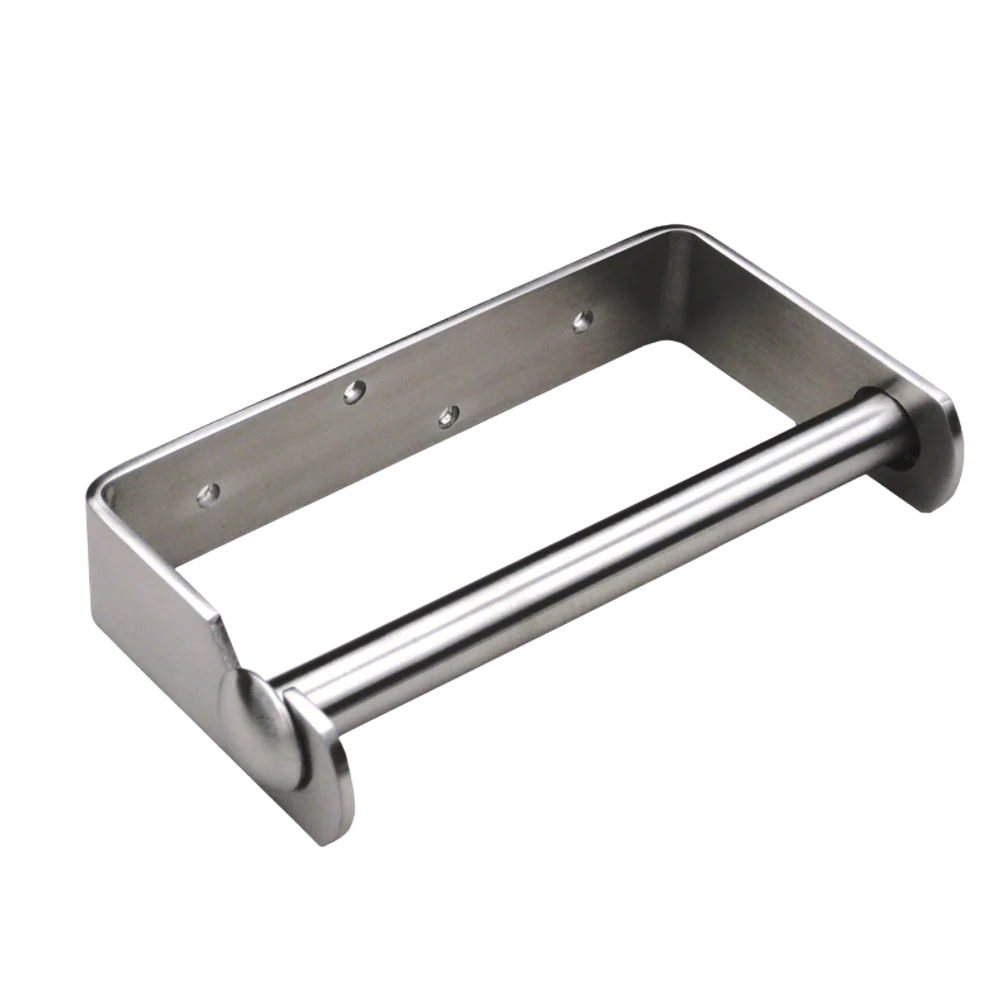 Metlam Single Toilet Roll Holder Visible Fix In Brushed Aluminium - Image 3