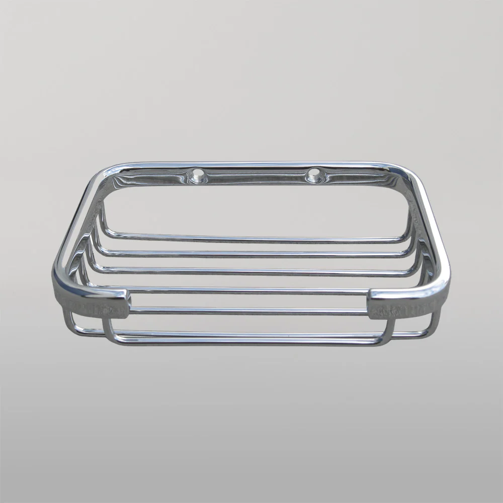 Metlam Soap Basket In Bright Chrome Plate - Image 2