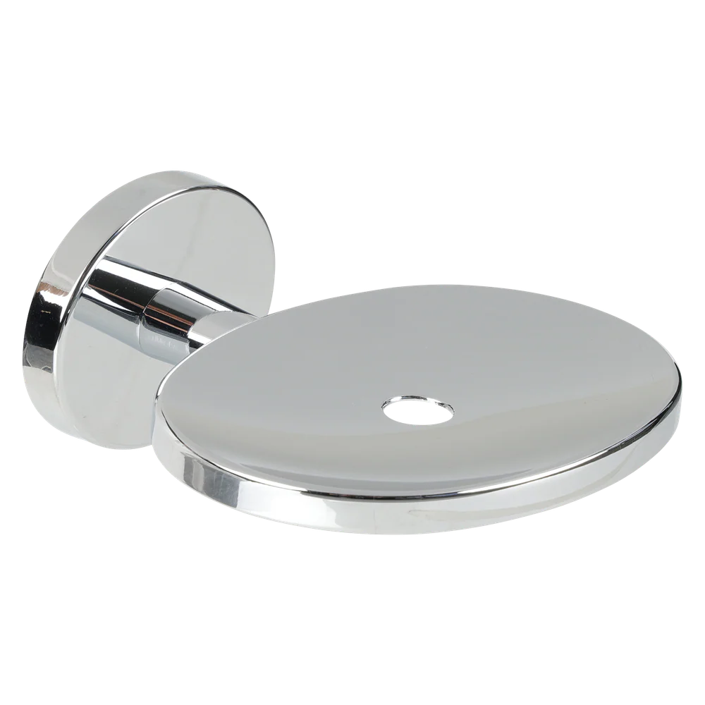 Metlam Soap Dish With Drain Hole In Bright Chrome Plate - Image 3