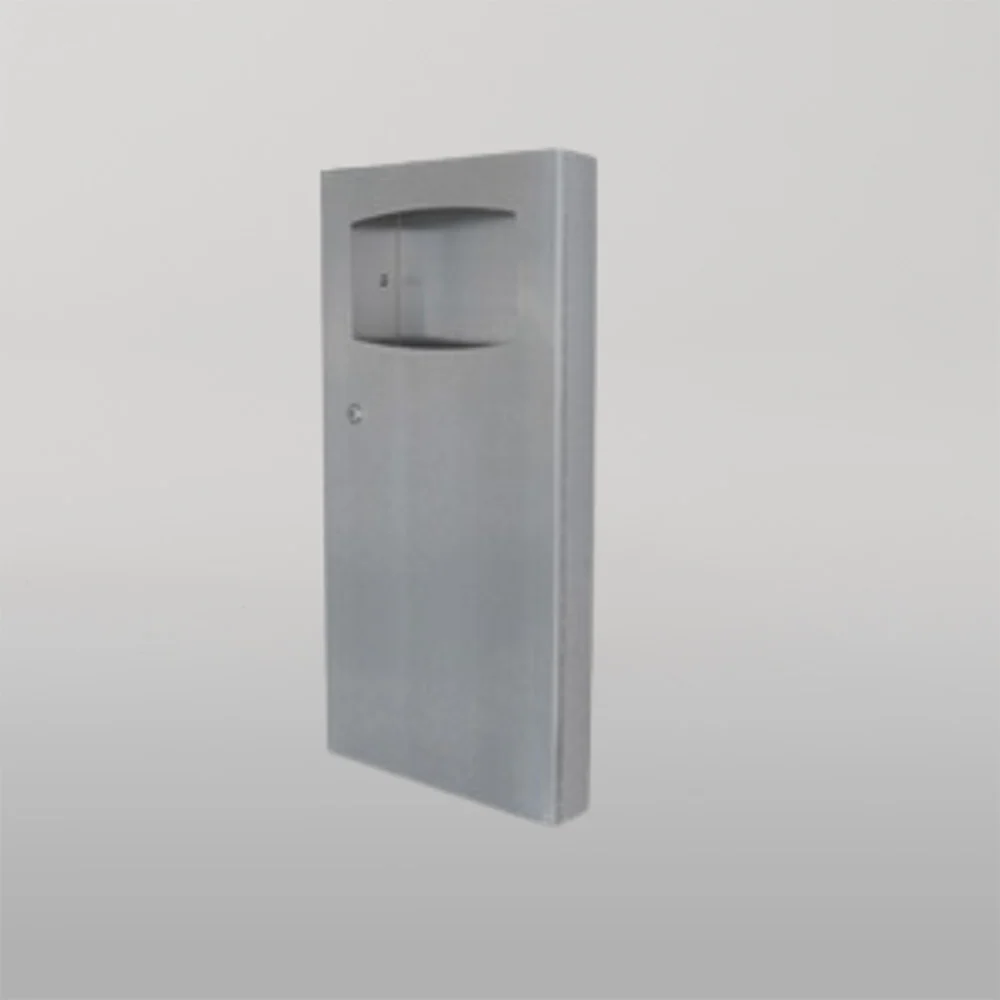 Metlam Surface Mounted Waste Receptacle In Satin Stainless Steel - Image 2