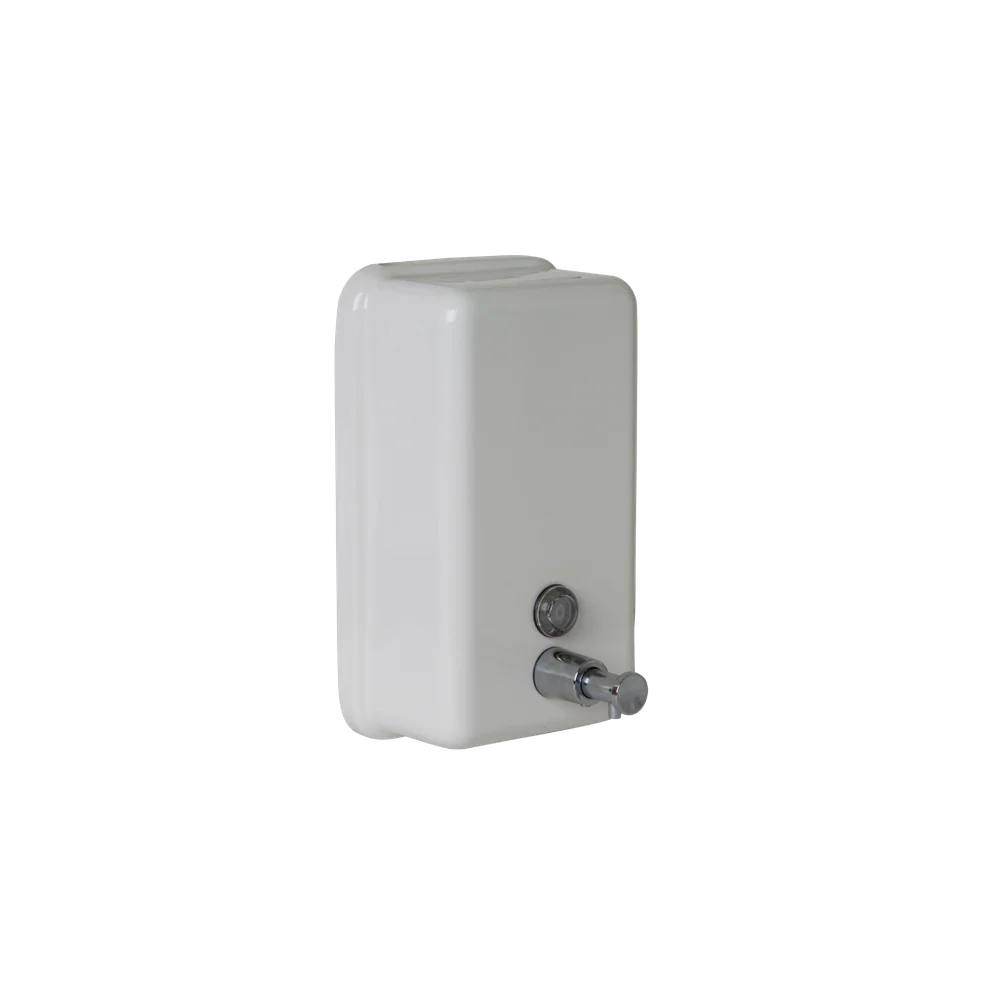 Metlam Vertical Soap Dispenser In Powder Coat White - Image 3