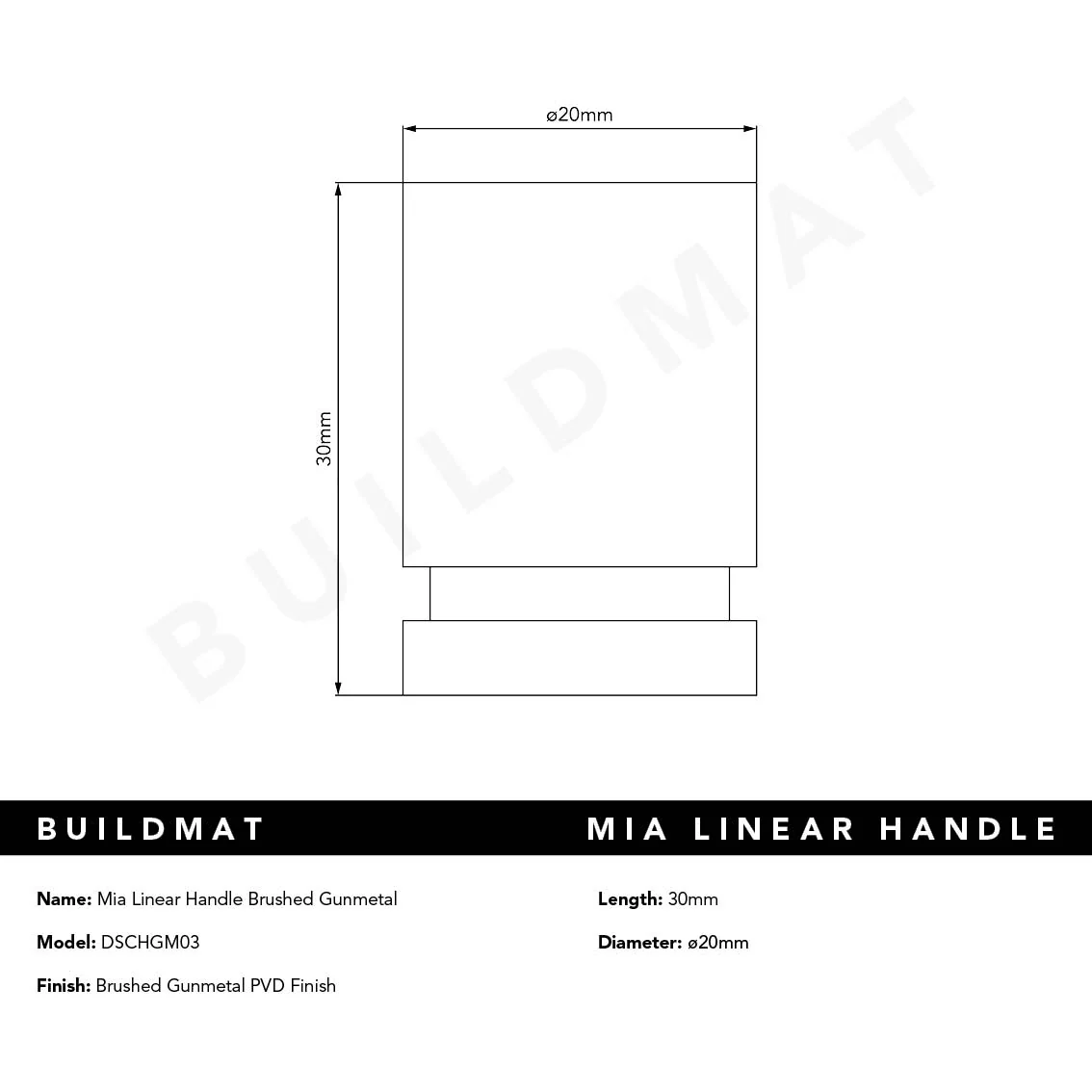 Alma Mia Linear Handle Brushed Gunmetal - Image 7
