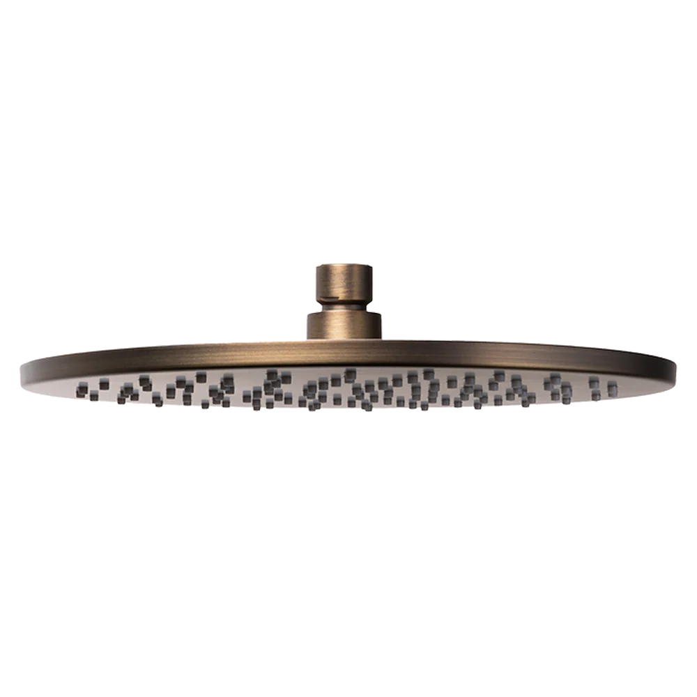 Alma Mira 250mm Brushed Vintage Antique Brass Shower Head