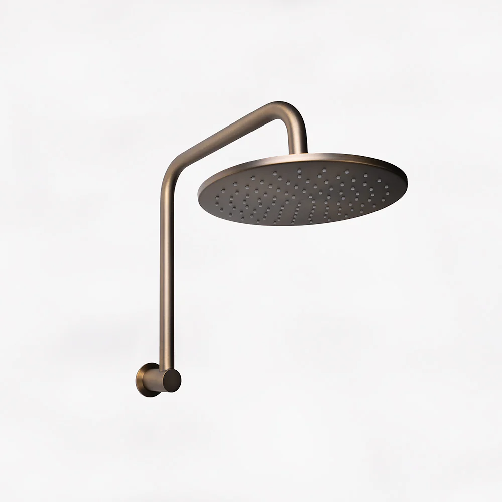 Alma Mira 250mm Brushed Vintage Antique Brass Shower Head - Image 4