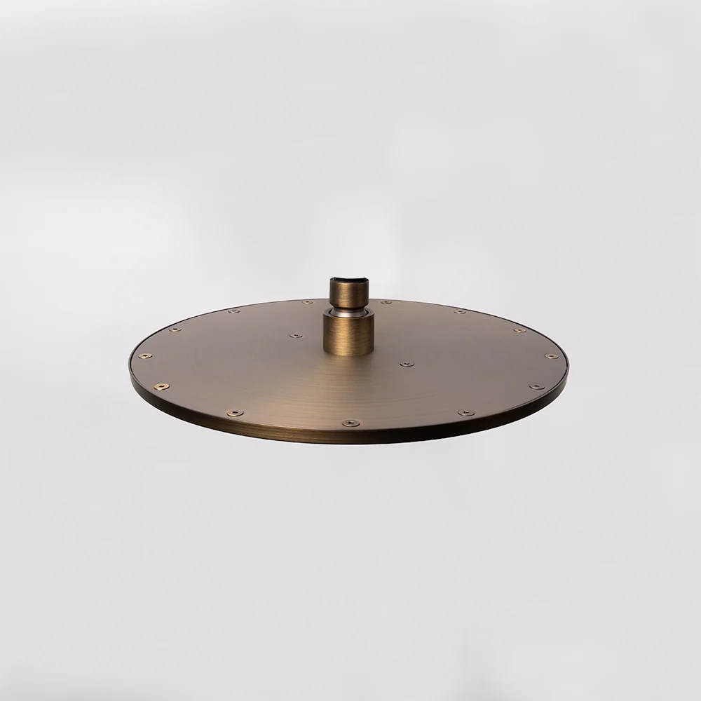 Alma Mira 250mm Brushed Vintage Antique Brass Shower Head - Image 5