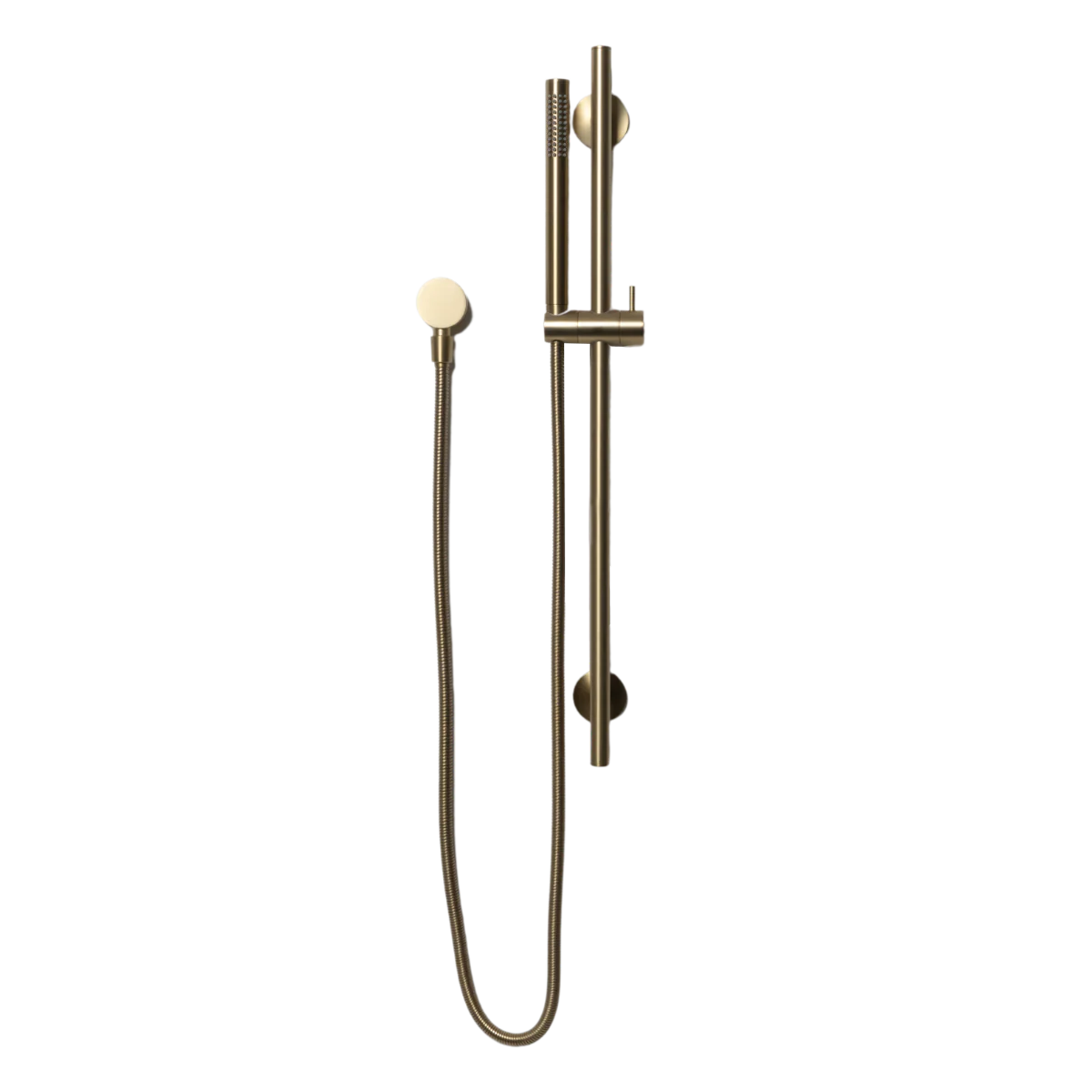 Alma Mira Brushed Brass Gold Shower on Rail