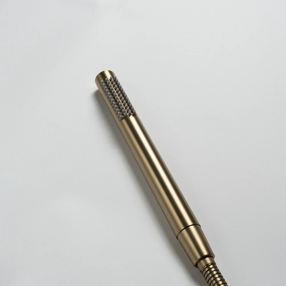 Alma Mira Brushed Brass Gold Shower on Rail - Image 6