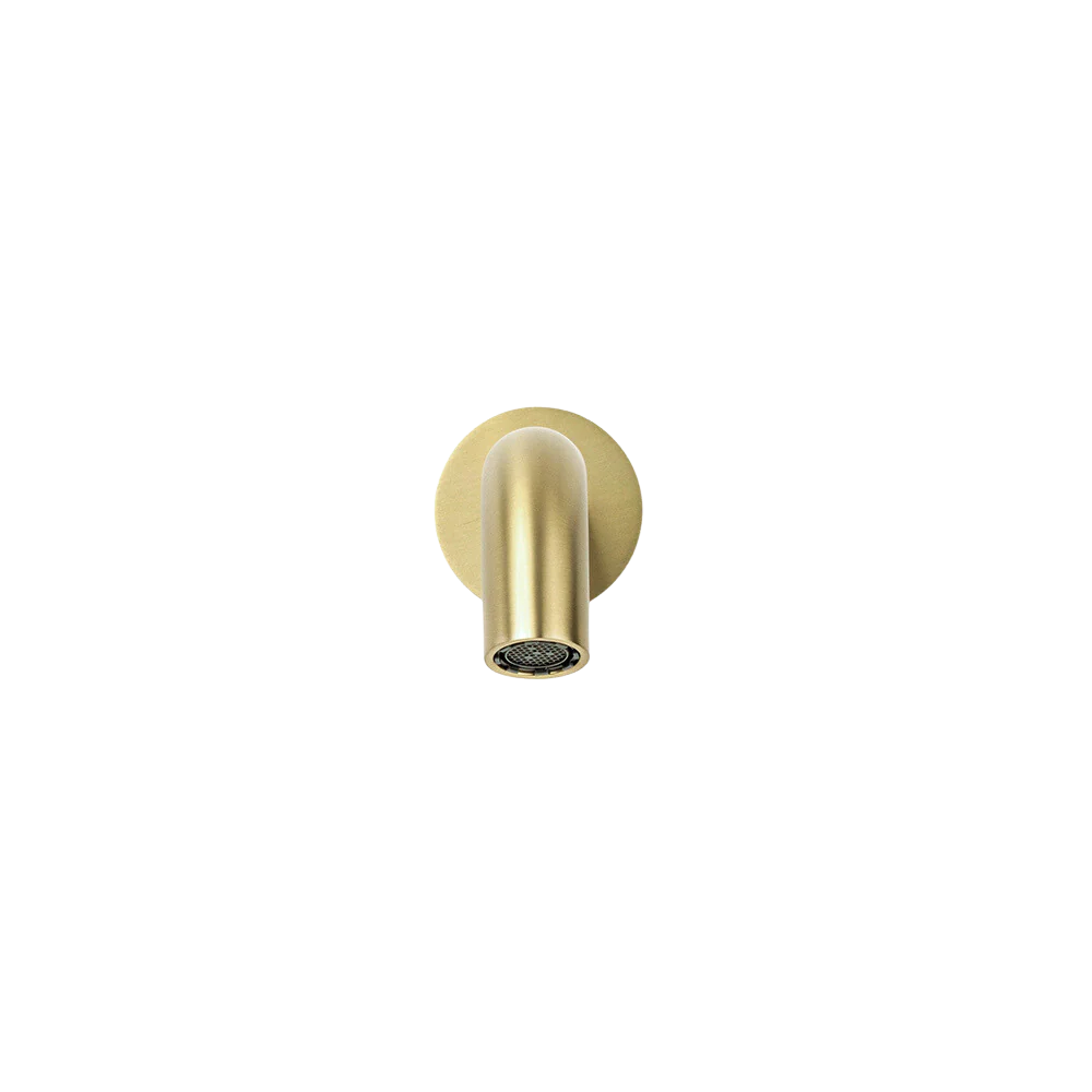 Alma Mira Brushed Brass Gold Wall Spout - Image 6
