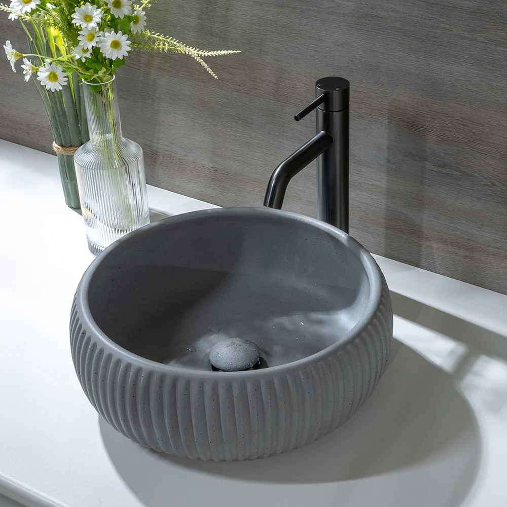 Alma Mira Brushed Gunmetal Tall Basin Mixer - Image 2