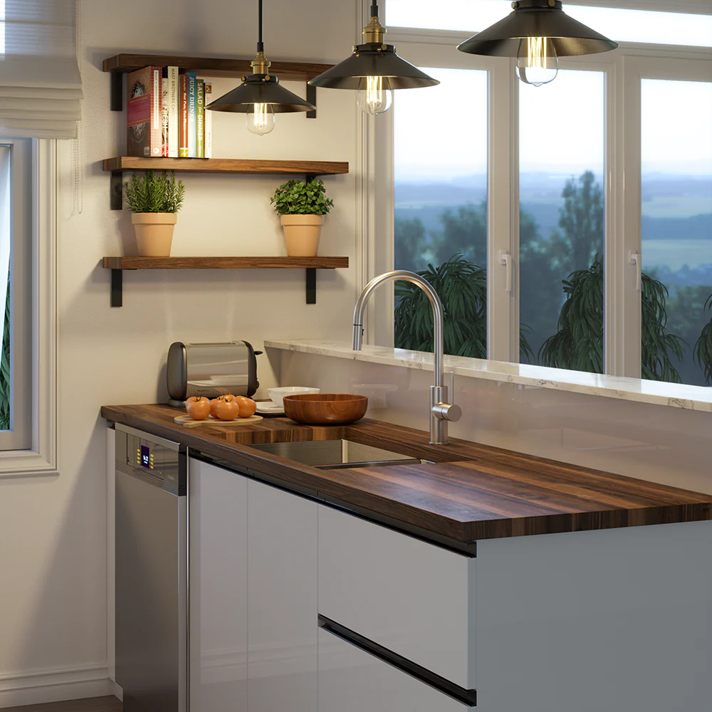 Alma Mira Brushed Nickel Pull Out Mixer - Image 7