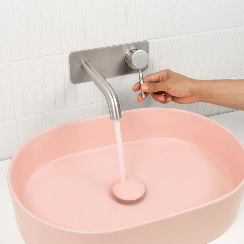 Alma Mira Brushed Nickel Wall Mixer and Spout - Image 2