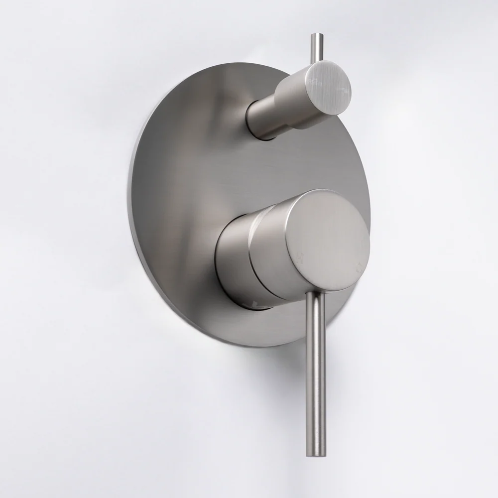 Alma Mira Brushed Nickel Wall Mixer Divertor Plate - Image 2
