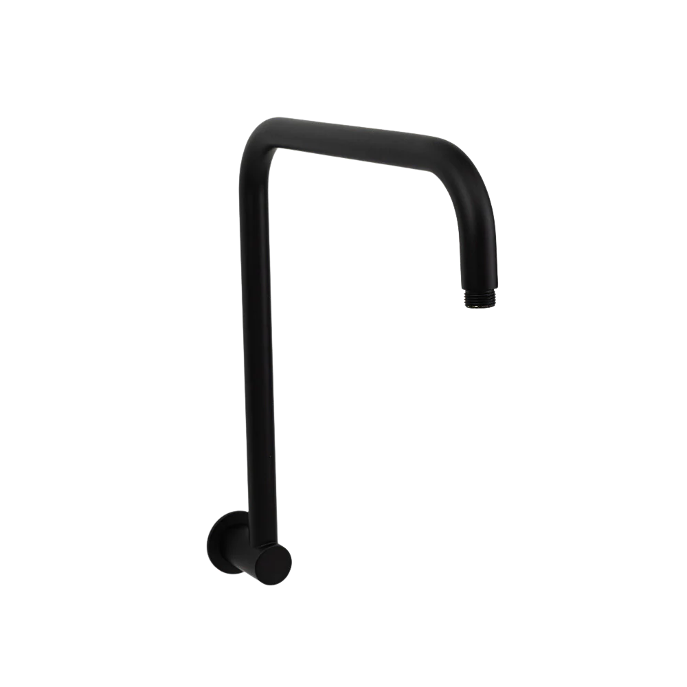 Alma Mira Matte Black High Rise Upswept Shower Arm - Image 3