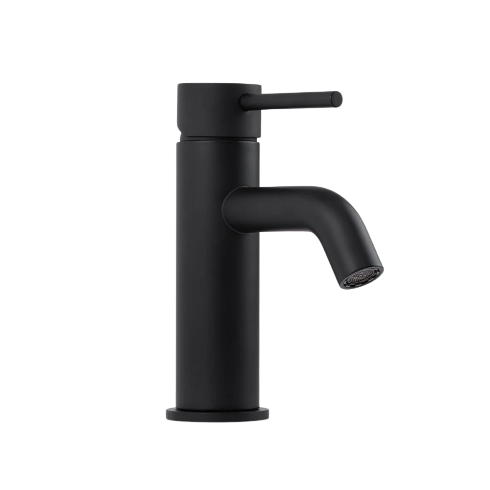 Alma Mira Matte Black Short Basin Mixer - Image 3