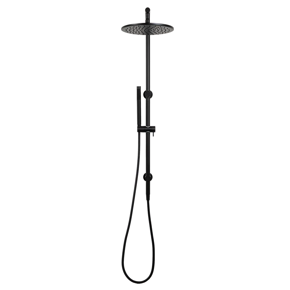 Alma Mira Matte Black Shower Rail Twin Set - Image 3