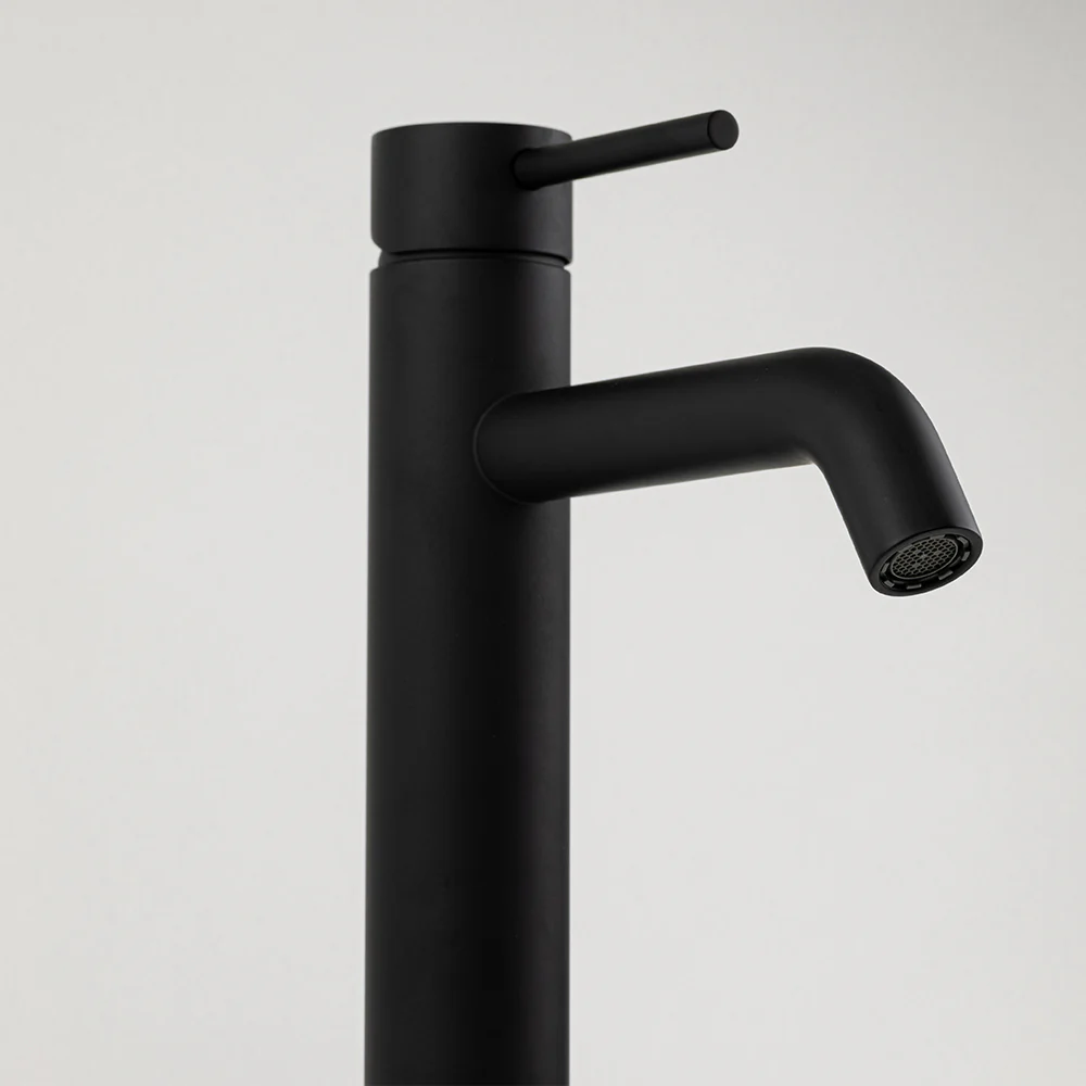 Alma Mira Matte Black Tall Basin Mixer - Image 5