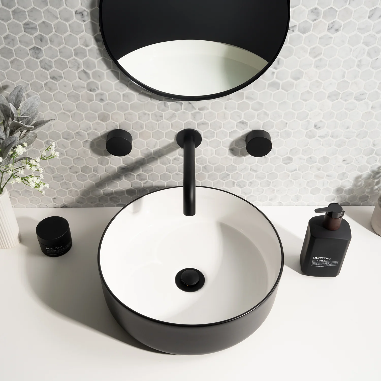 Alma Mira Matte Black Wall Spout - Image 4
