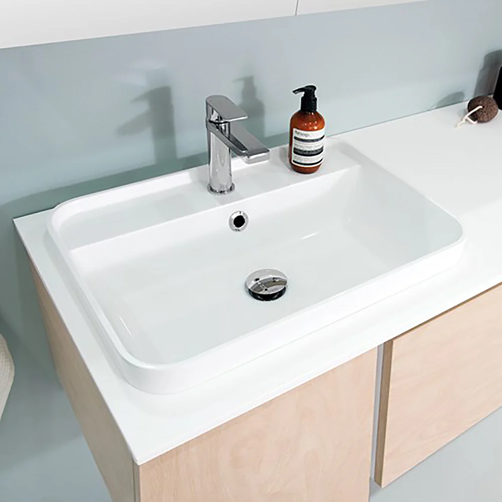 ADP Miya Semi Inset 750 Basin Matte White - Image 2