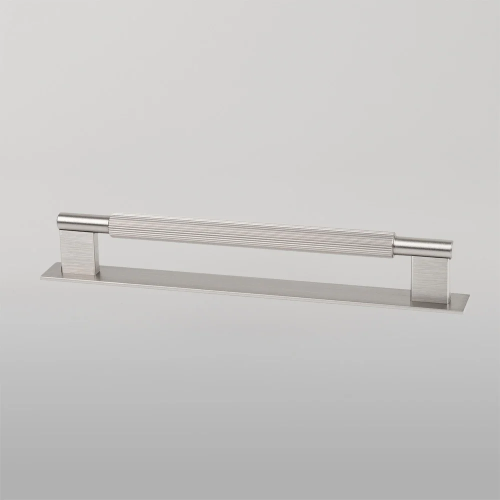 Momo Handles Momo Arpa D Handle and Backplate 192mm Dull Brushed Nickel - Image 2