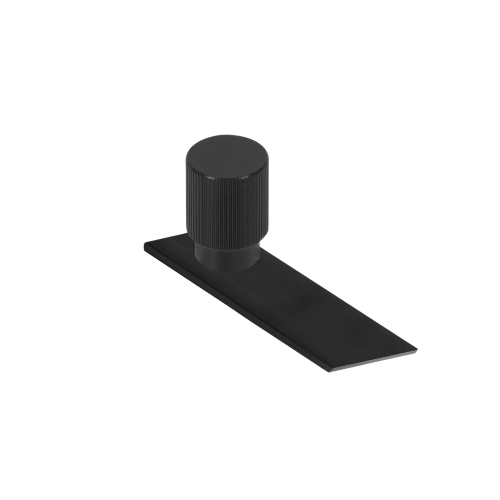 Momo Handles Momo Arpa Round Knob And Backplate 22mm Brushed Black - Image 3