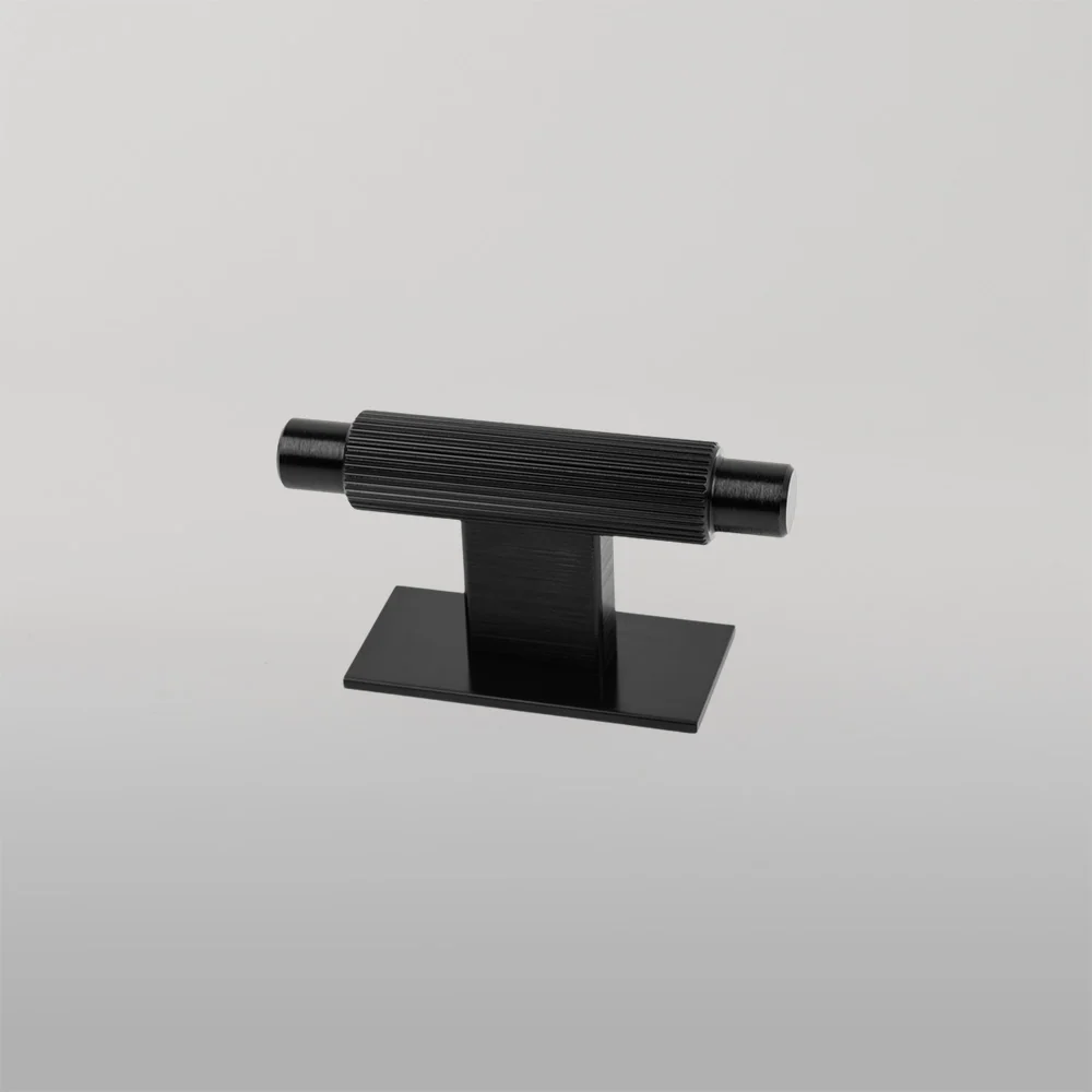 Momo Handles Momo Arpa T Knob and Backplate 70mm Brushed Black - Image 2