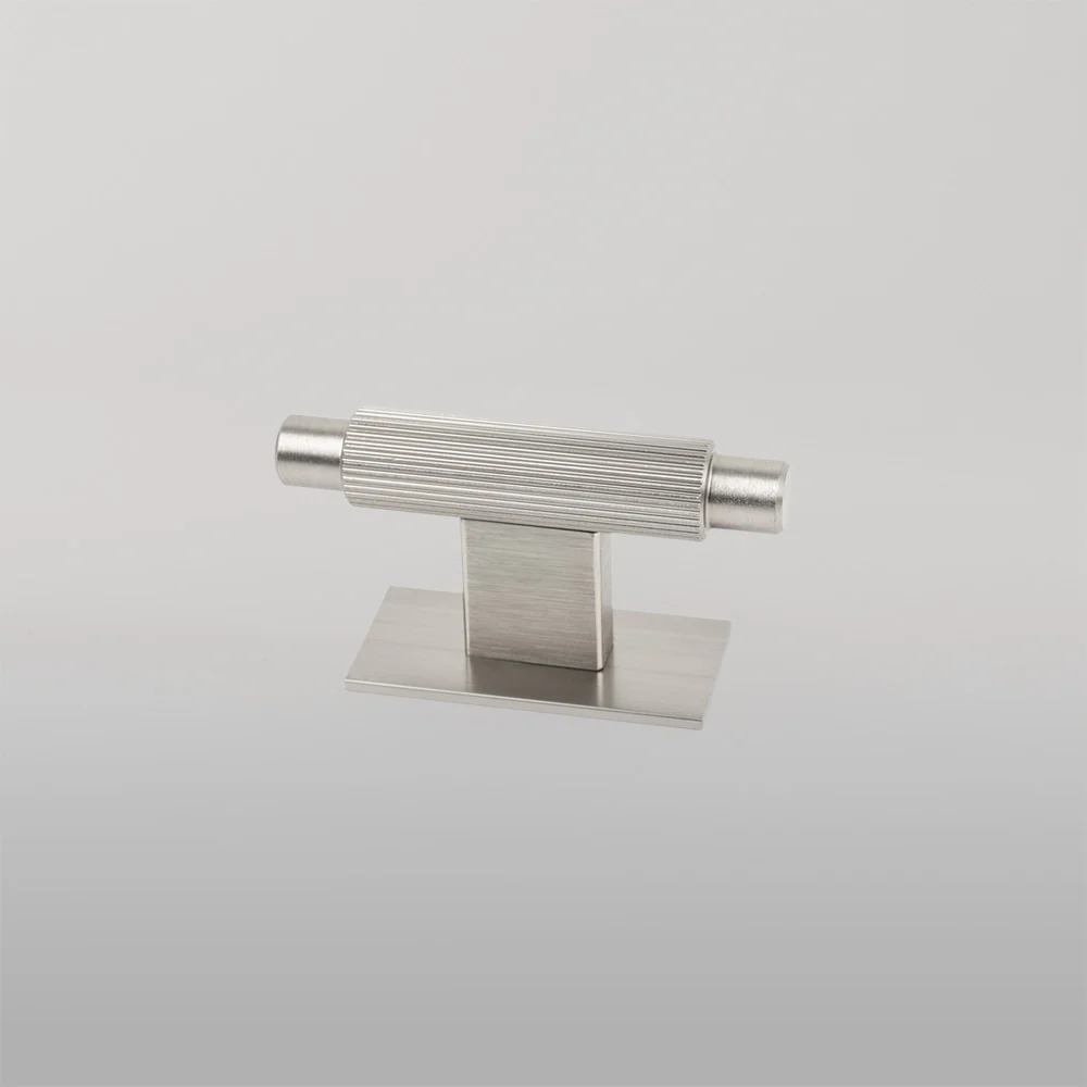 Momo Handles Momo Arpa T Knob and Backplate 70mm Dull Brushed Nickel - Image 2