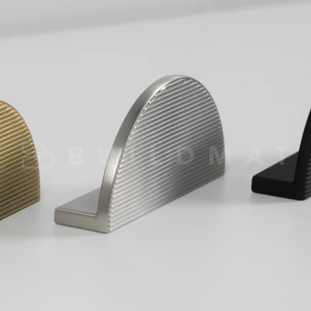Momo Handles Momo Barrington Eclipse Ribbed 96mm Dull Brushed Nickel - Image 2