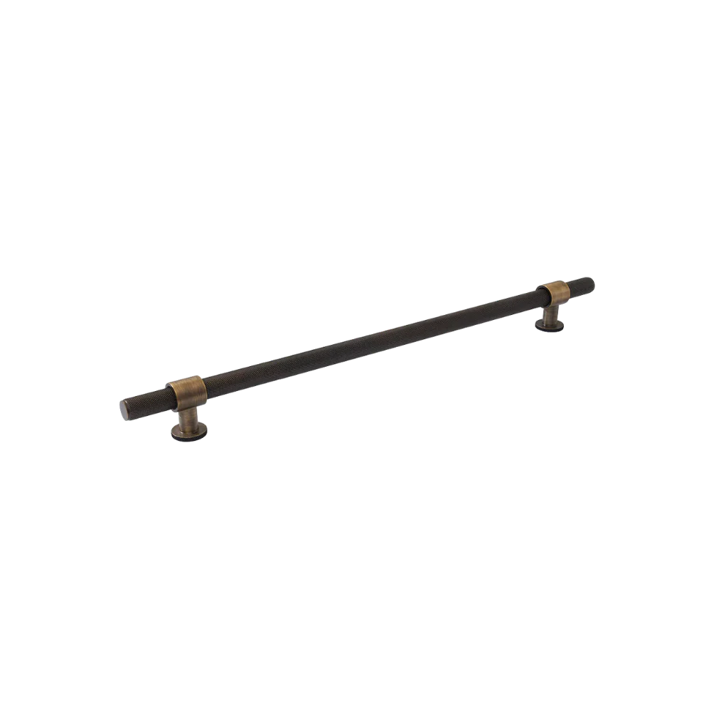 Momo Handles Belgravia Knurled Door Pull with Back to Back Fixing 416mm Bronze - Image 3
