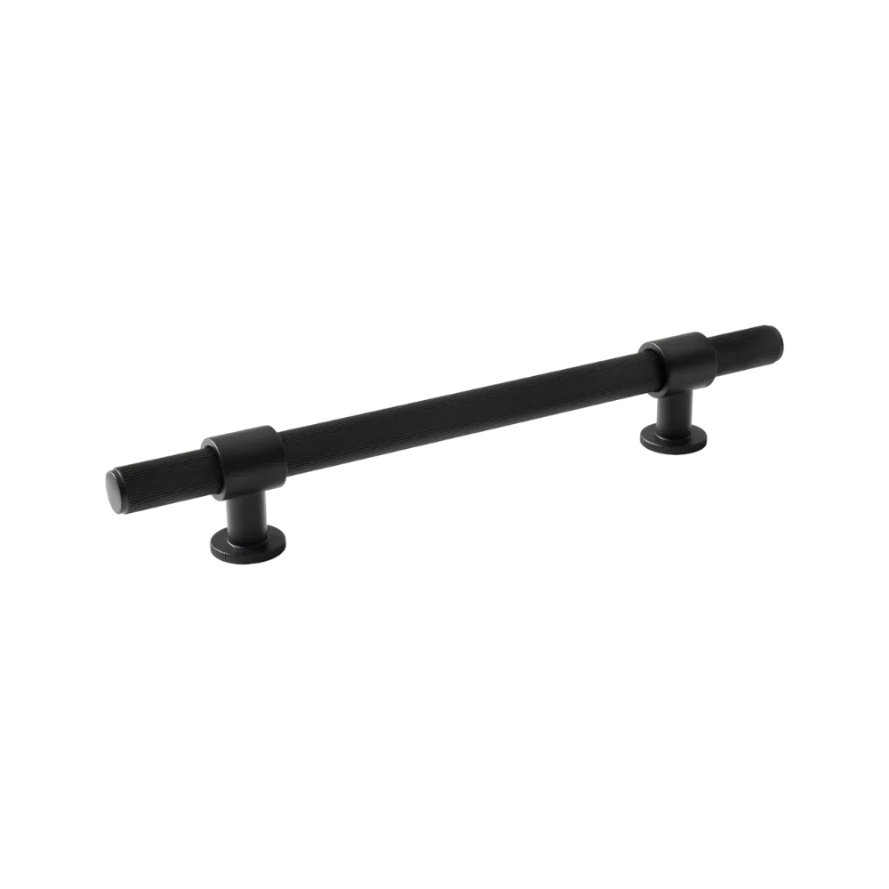 Momo Belgravia Lined Bar Pull Solid Brass 160mm Matte Black - Image 3