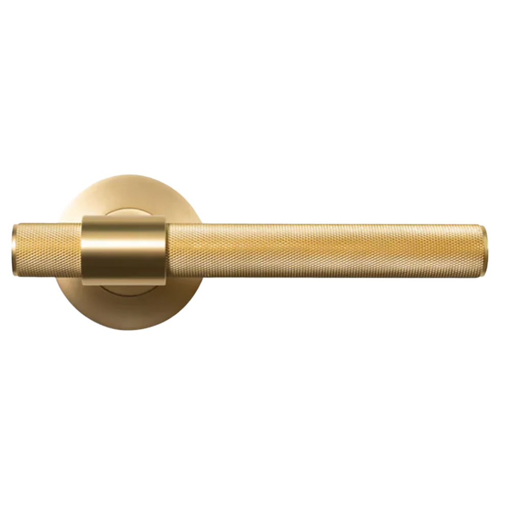 Momo Handles Belgravia Solid Brass Mortice Lock Passage Lever Set Brushed Satin Brass - Image 3