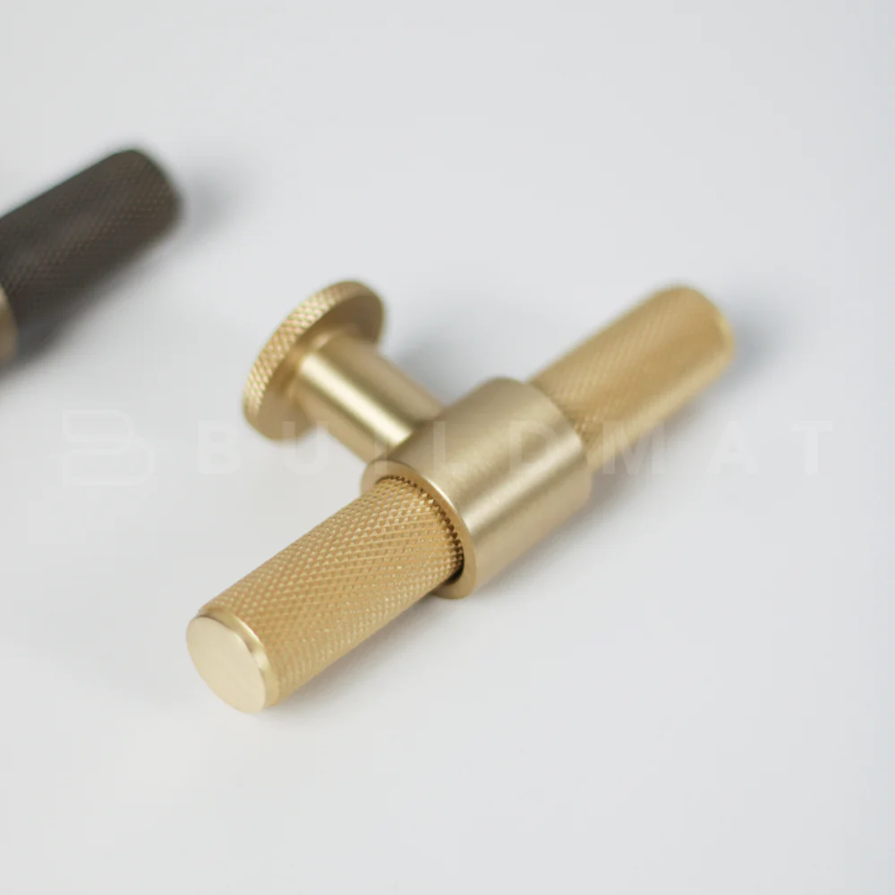 Momo Handles Momo Belgravia Solid Brass T Knob 82mm Brushed Satin Brass - Image 2