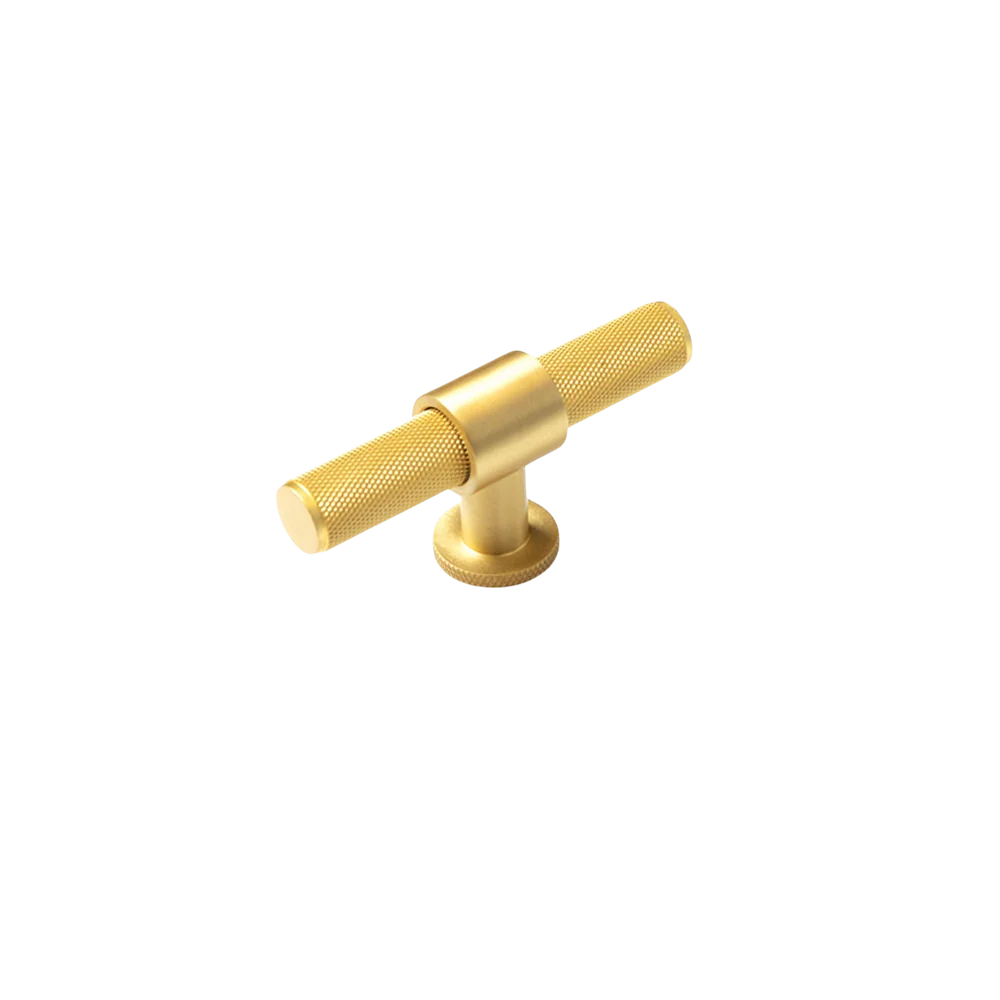 Momo Handles Momo Belgravia Solid Brass T Knob 82mm Brushed Satin Brass - Image 3