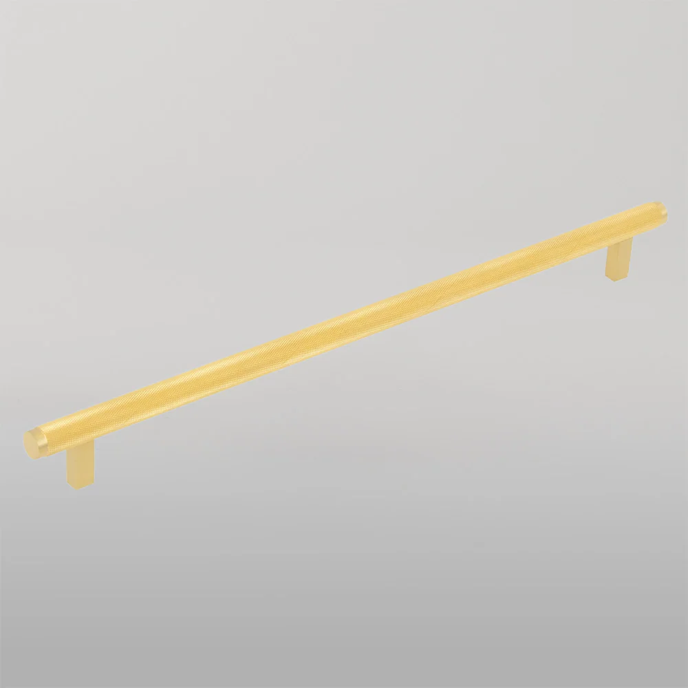 Momo Handles Momo Bellevue Solid Brass Knurled Bar Pull 320mm Brushed Satin Brass - Image 3