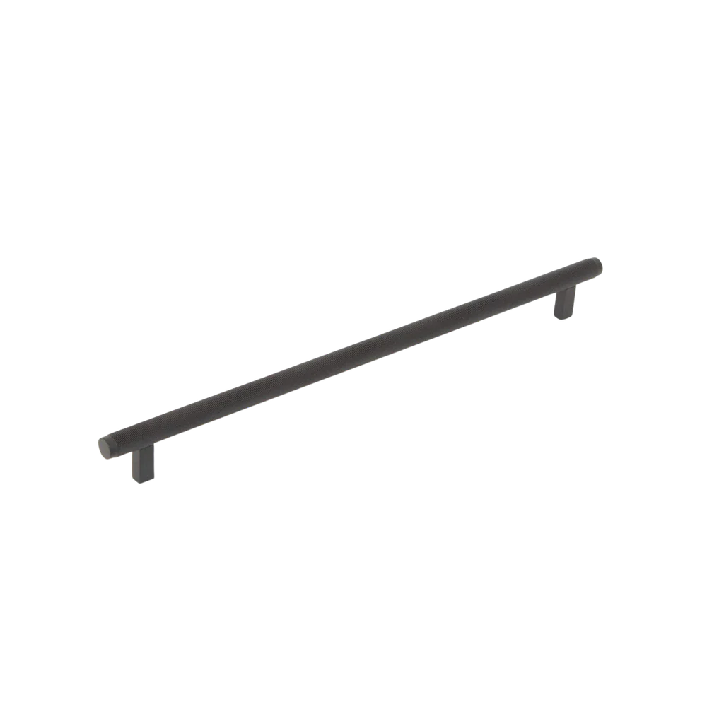 Momo Handles Momo Bellevue Solid Brass Knurled Bar Pull 320mm Matte Black - Image 3