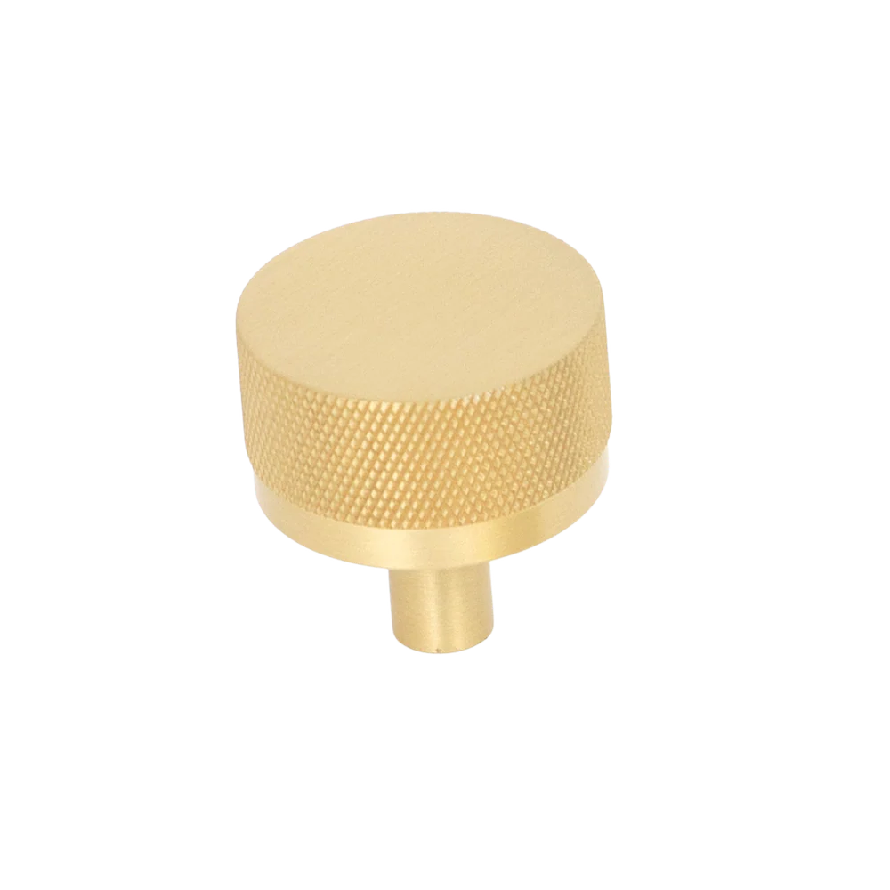 Momo Handles Momo Bellevue Solid Brass Knurled Knob 35mm Brushed Satin Brass - Image 3