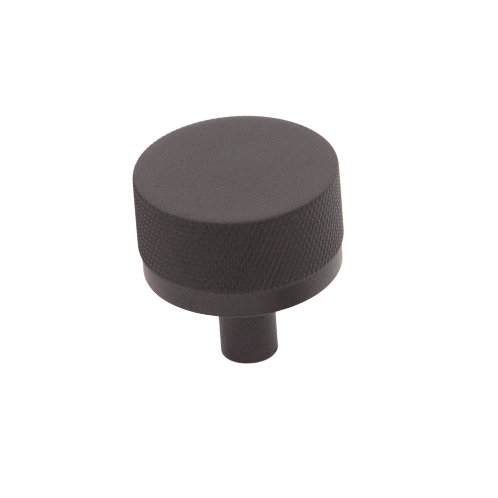 Momo Handles Momo Bellevue Solid Brass Knurled Knob 35mm Matte Black - Image 3