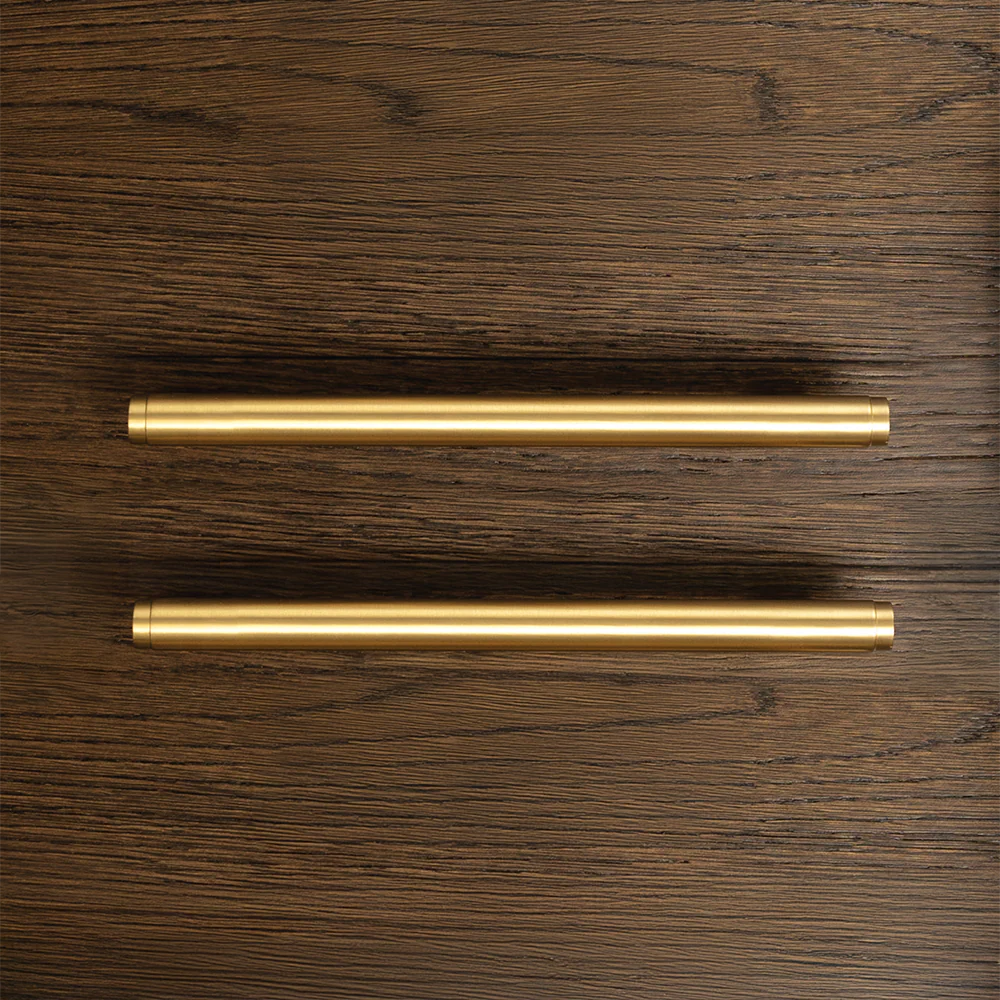 Momo Handles Momo Bellevue Solid Brass Plain Bar Pull 160mm Brushed Satin Brass - Image 2