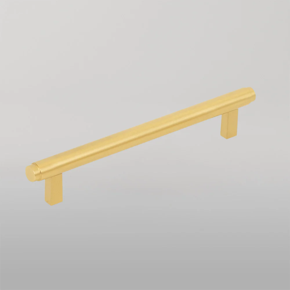 Momo Handles Momo Bellevue Solid Brass Plain Bar Pull 160mm Brushed Satin Brass - Image 4
