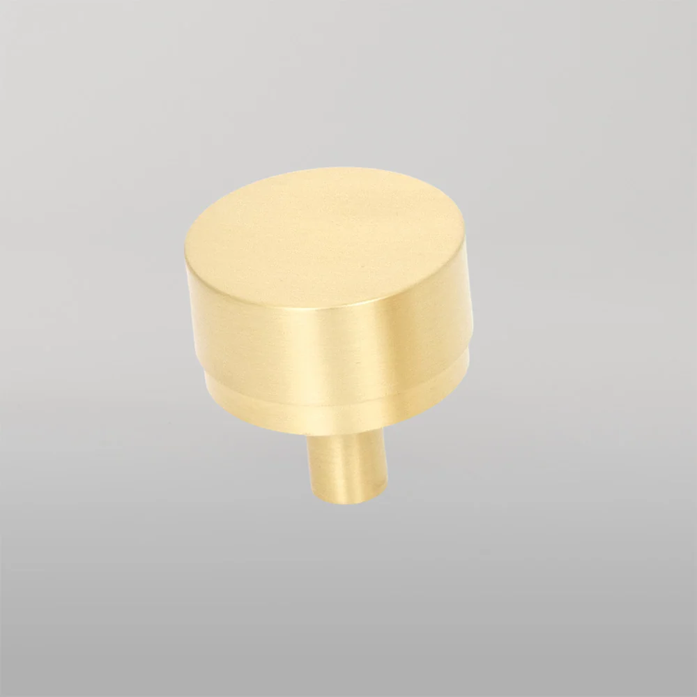 Momo Handles Momo Bellevue Solid Brass Plain Knob 35mm Brushed Satin Brass - Image 4