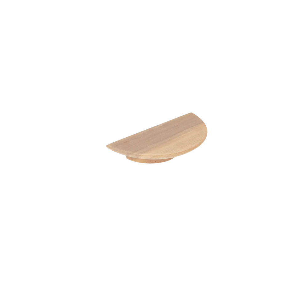 Momo Handles Momo Daintree Half Round Timber Handle 100mm Raw Walnut - Image 3