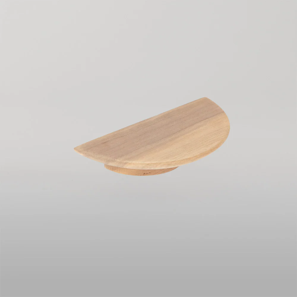 Momo Handles Momo Daintree Half Round Timber Handle 200mm Raw Walnut - Image 2